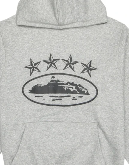 Corteiz 4Starz Alcatraz Hoodie Grau (1)