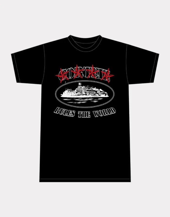 Corteiz 4Starz Alcatraz T Shirt Schwarz (2)