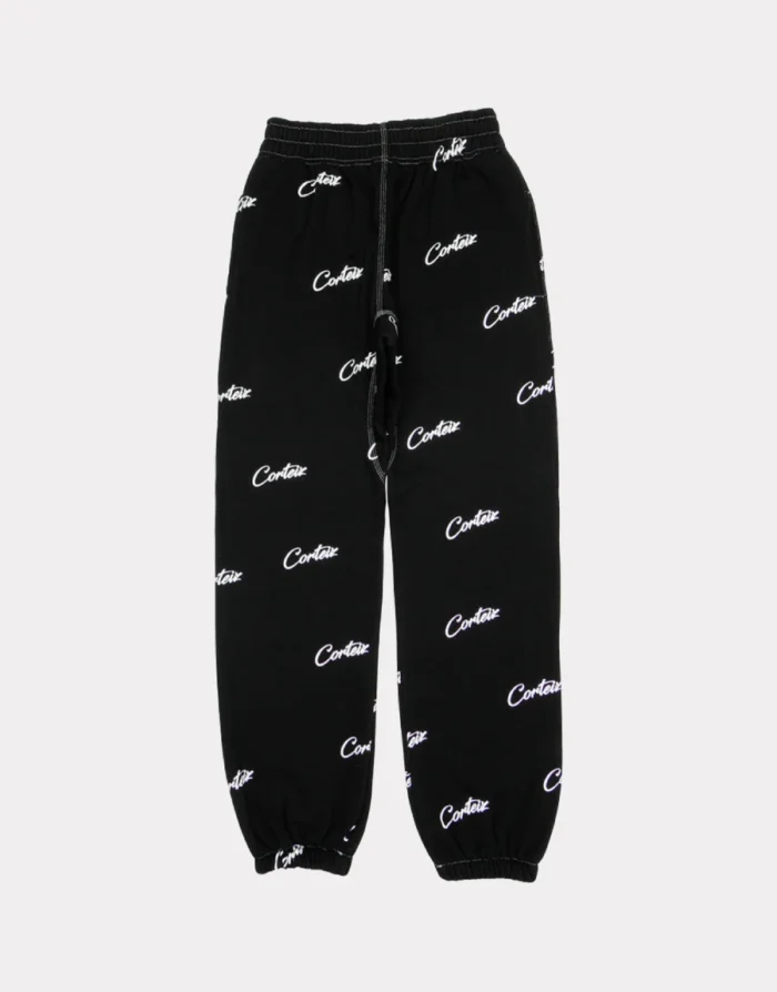 Corteiz All Over Print Jogging Hose Schwarz (2)